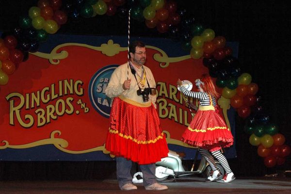 Community Mayor volunteer participating in Circus