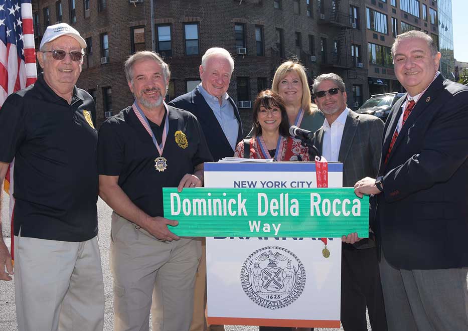 The Della Rocca family at Street Naming Ceremony of Dominick Della Rocca Way